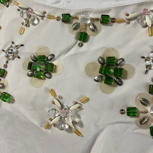 Banana Republic Jewel Neck Relaxed Short Sleeve Blouse - Picture 10 of 12